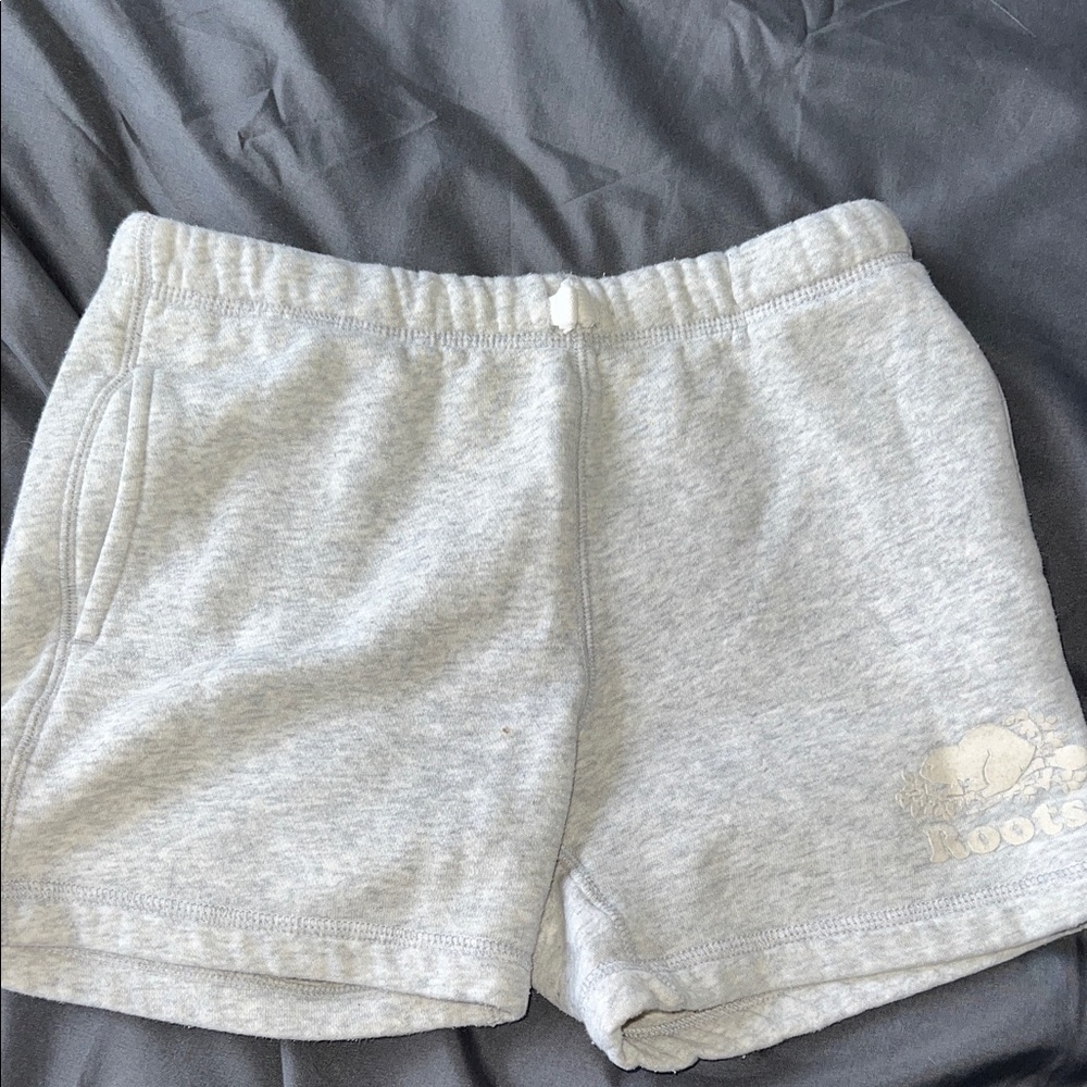 Roots Women's Light Gray Athletic Shorts